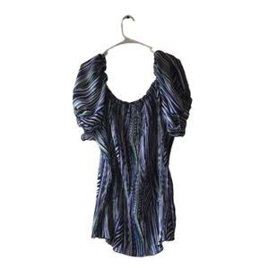 Blue Diamond Plus Ribbed Dressy Top size 22